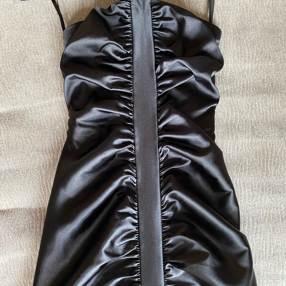 JESSICA McCLINTOCK Black Mermaid Halter Dress (Size 4)